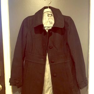 J Crew Black Wool full length coat